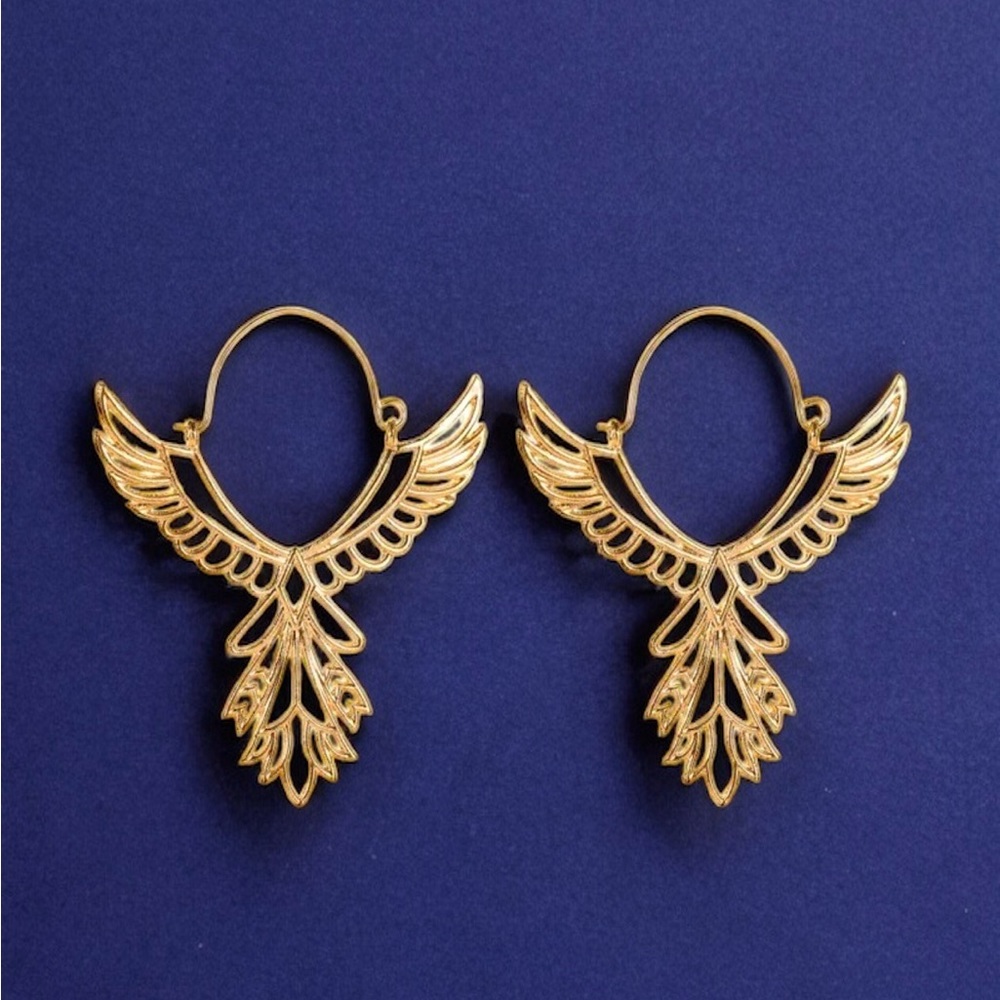 Free people freebird earrings in rose gold